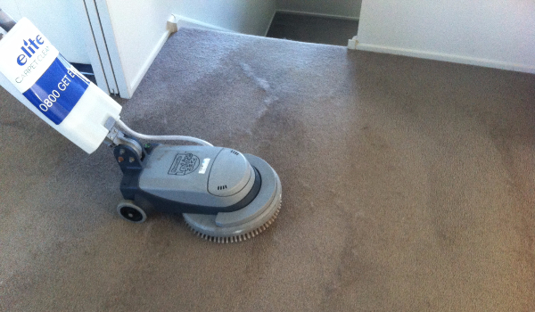 Carpet scrubbing to remove excess dirt and pollutants prior to cleaning, for a deeper, more thorough clean